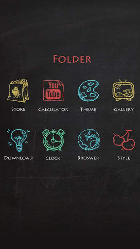 Chalk Painting Go Launcher Theme screenshot 4