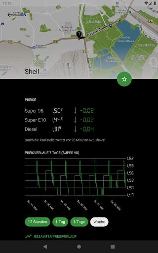 Spritpreise - günstig Tanken screenshot 12