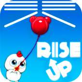 Chick rise up - balloon game logo