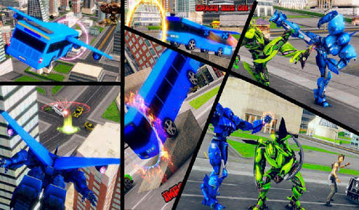 Flying Bus Robot Transformation:Real Stunt Master screenshot 10