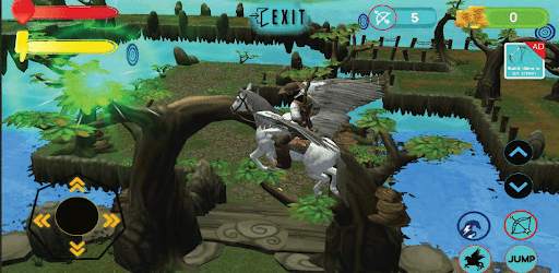 Flying Unicorn Simulator:Man Pegasus 3D Simulation screenshot 1