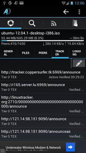 aDownloader - torrent download screenshot 4