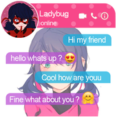 Fake Chat With Lady Bug icon