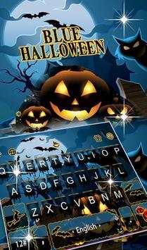 Live Blue Halloween Keyboard Theme screenshot 1