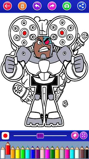 Teen the titans coloring go cartoon game screenshot 7