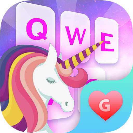 Unicorn New Year 2018 Keyboard Theme for Girls 1.0