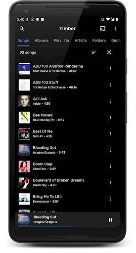 TimberX Music Player screenshot 3