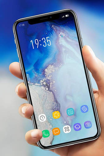 Blue Jade theme one plus 7 hd note 10 launcher screenshot 3