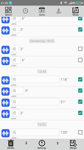 Export Merge Voices of Line Messenger screenshot 1