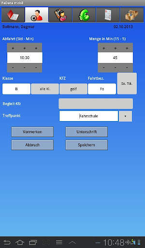 FADATA mobil Fahrschulsoftware screenshot 5