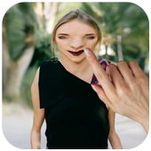Photo warp-face editor,body botox camera icon
