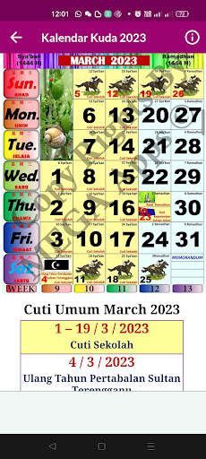 Kalendar Kuda Malaysia - 2023 screenshot 3