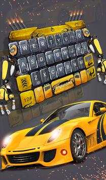 Yellow Transformer Car Keyboard Theme screenshot 1