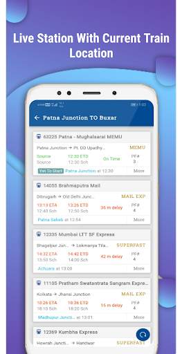 NTES train enquiry, train runn screenshot 3