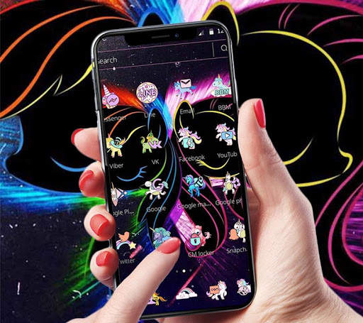Black Neon Unicorn Theme screenshot 6