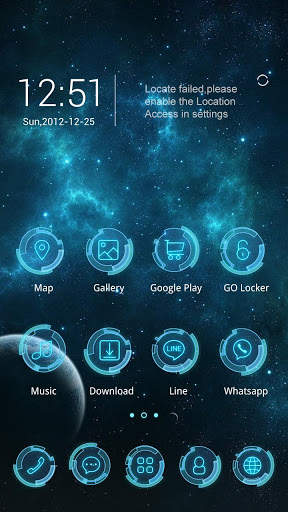 Nucleus GO Launcher Theme screenshot 2