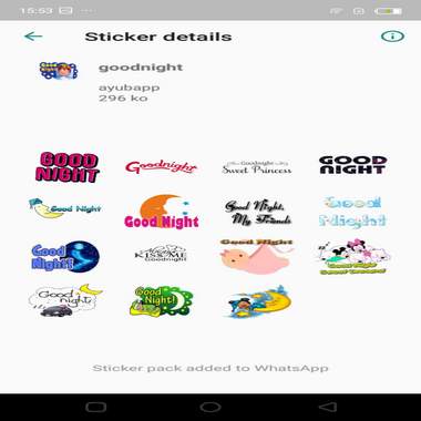 good night stickers for whatstickers screenshot 2