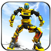 Future Flying Robot City Wars icon
