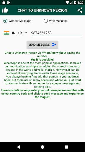 Chat to Unknown Person/Contact | Chat Via Whatsapp screenshot 3