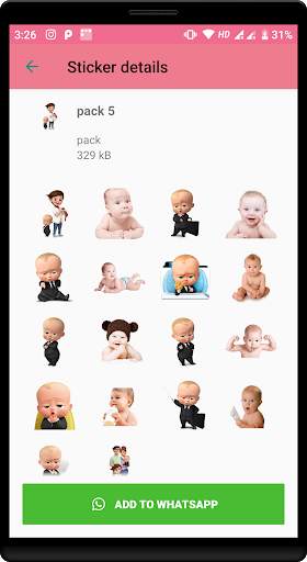 Cute Baby Sticker for Whatsapp 2020 screenshot 4