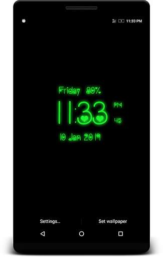 Love Digital Clock Live Wallpaper screenshot 1