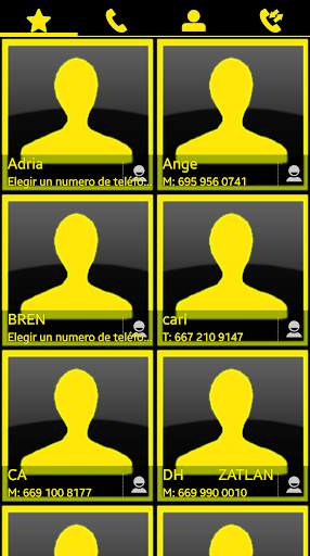 THEME SWIPE DIALER BIG BLACK YELLOW screenshot 3