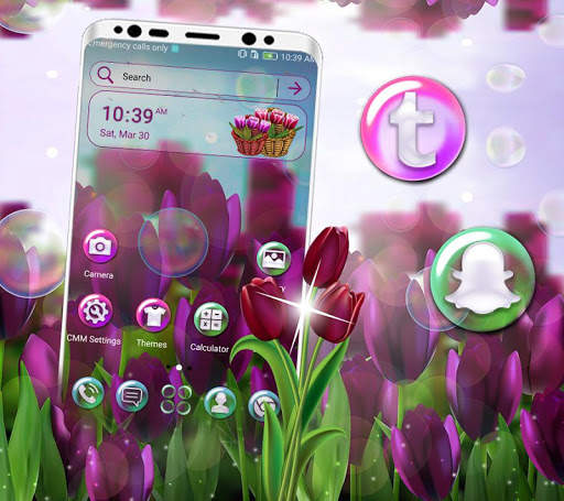 Tulip Flower Launcher Theme screenshot 1