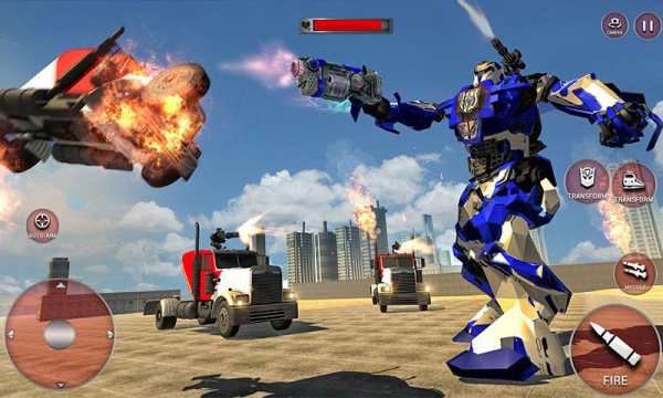 Robot Police Train Transformation FPS Shooter screenshot 1