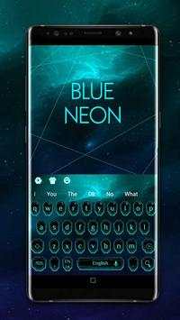 Cool Blue Neon Light Keyboard screenshot 3
