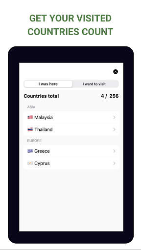 Visited Countries Map - World Travel Planner List screenshot 5