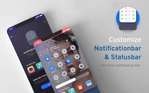 Notification Bar Photo Set : Customize Status Bar screenshot 1