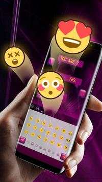 Motyw purpurowej klawiatury 3D screenshot 3