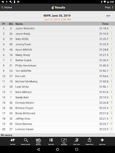 Webscorer Race & Lap Timer screenshot 15