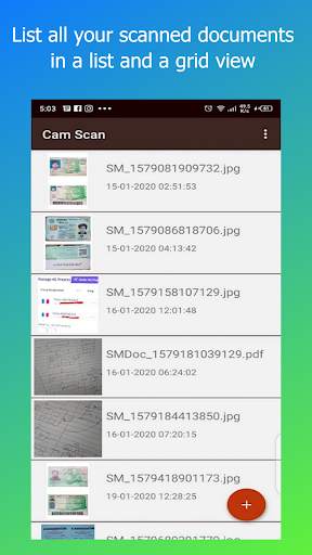 CamScan, Bills, Docs, ID Cards, Sign Docs, OCR, QR screenshot 1