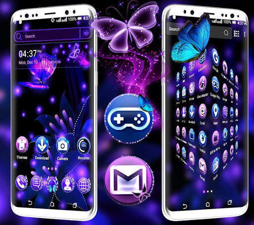 Purple Butterlfy Launcher Theme screenshot 5