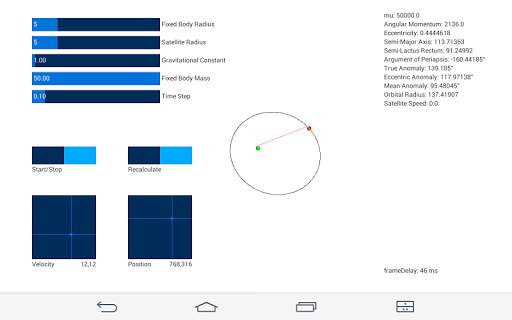 Kepler Orbit Simulator 2D 2 تصوير الشاشة