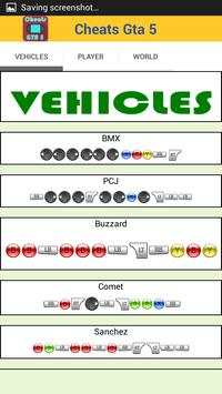 Cheats Gta 5 screenshot 3