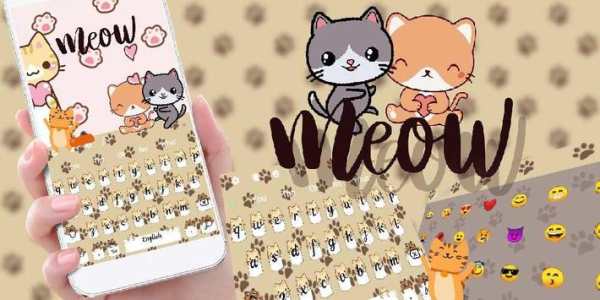 Kawaii Cartoon Cat Keyboard Theme Sweet Little Kit screenshot 5