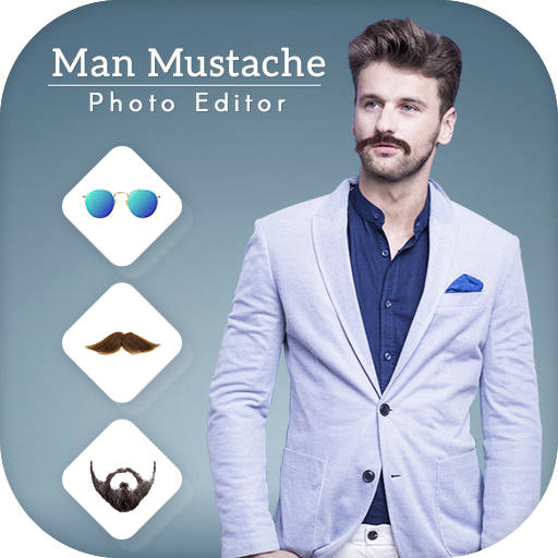 Man Mustache Beard Face Editor icon
