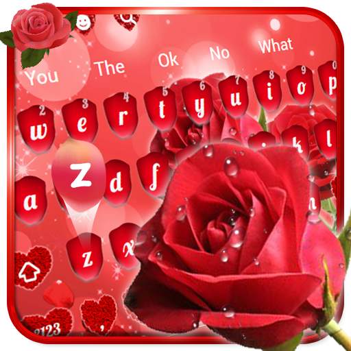 Red Rose Keyboard Theme 10001002