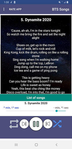 BTS Songs Offline Kpop   Lyrics screenshot 1