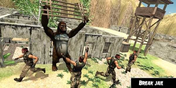 Wild Gorilla Jail Escape – Angry Ape Survival screenshot 2