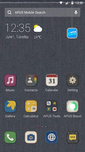 Basic Fabric APUS Launcher theme screenshot 1