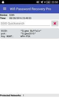 Wifi Password Recovery Pro screenshot 1
