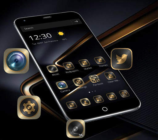 Golden Black Theme for P10 screenshot 6