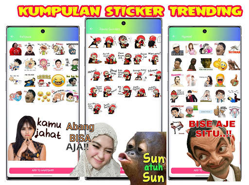 Kumpulan Sticker Lucu Keren WAStickerApps WhatsApp screenshot 2