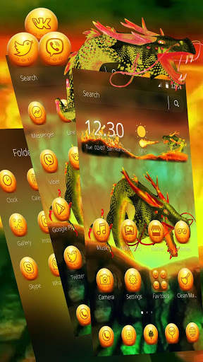 Dragon Fire Ball Tema screenshot 3