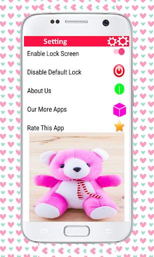 Zipper lock screen teddy bear screenshot 6