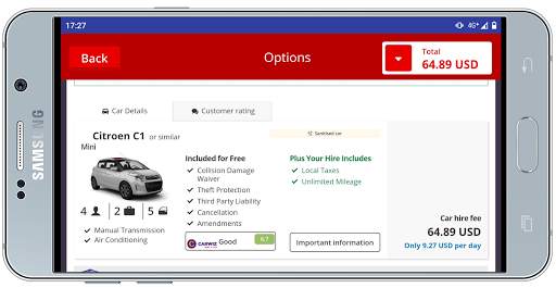 Car Rental Lite - Global Auto Rent -Worldwide Hire screenshot 1