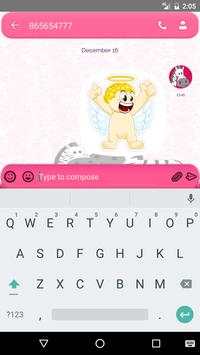 Cute Pink SMS Theme screenshot 7